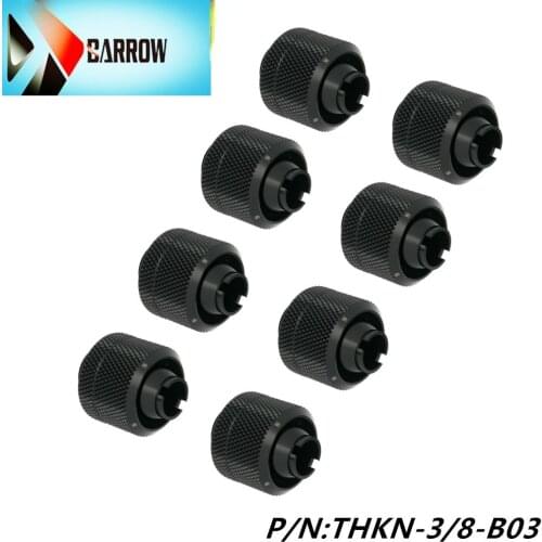 Barrow 9.5mm x 12.7mm "Hand Tight Thin Pipe Fitting for Soft Tubing Computer Gadgets THKN-3/8-B03 pc water cooling