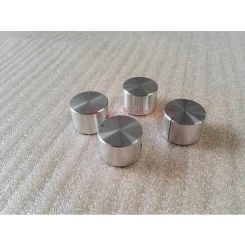 Free ship 1 PCS High-gloss silver 22*15 Full aluminum amplifier solid knob Volume potentiometer knob