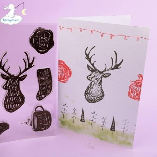 Bunnymoon Deer Silicone Seal Yourself Scrapbooking Album Sheets Decorative Clear Stamps Wedding Decoration