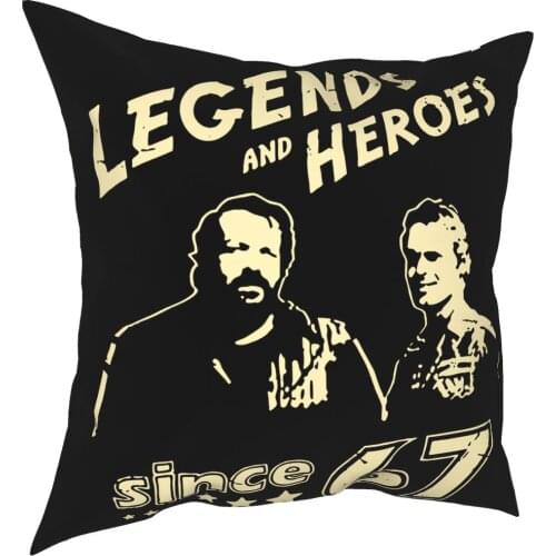 Bud Spencer Legends And Hero Since 67 Pillow Case Home Decor Terence Hill Cushion Cover Throw Pillow for Sofa Polyester