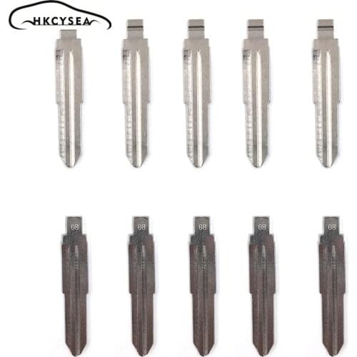 HKCYSEA 10 pcs/lot Metal Blank Uncut Flip KD Remote Key Blade Type #08 for Kia Key Blade NO. 08