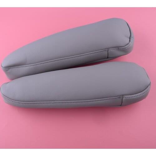 PU Leather 1 Pair Gray Car Front Seat Armrest Protector Cover Fit For Toyota Sienna 2011 2012 2013 2014 2015 2016 2017 2018