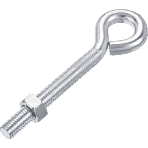 Uxcell M12x100mm Eye Hooks Screws Bolts Kit, Carbon Steel Hanger Eyelet Hooks Screw