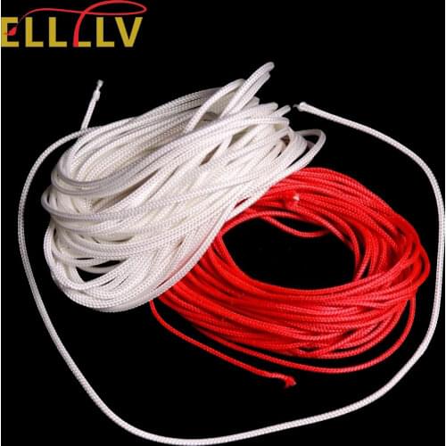 5M/pack 1.2mm 1.6mm White Red PE Braided Fishing Line for Jig Hook Rigging Diving Spear Fishing Super Strong Braid Cord
