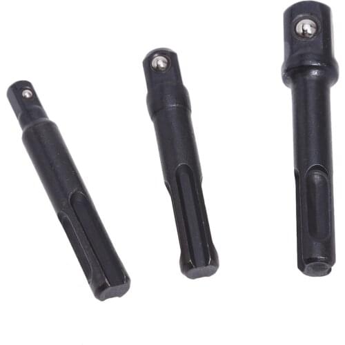 3pc Sds Drill 1/4" 3/8" 1/2" Socket Nut Driver Adaptor Set Chrome Vanadium Steel Socket Driver Set Drill Bit Adapter Drill Chuck