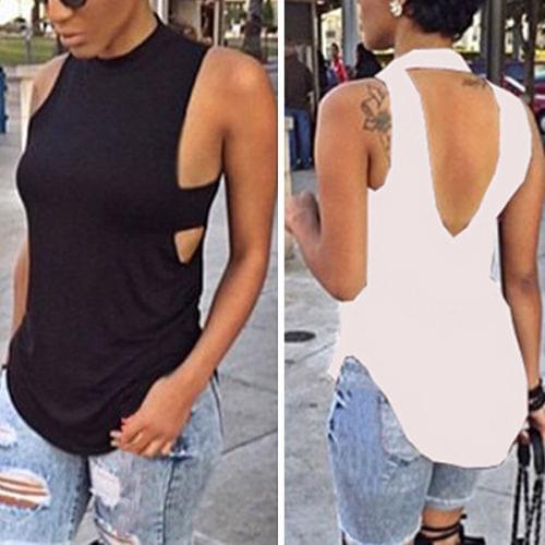 New hot summer women blouse bangage solid sleeveless blusas mujer feminina roupas moda camisa femme female blouse shirt