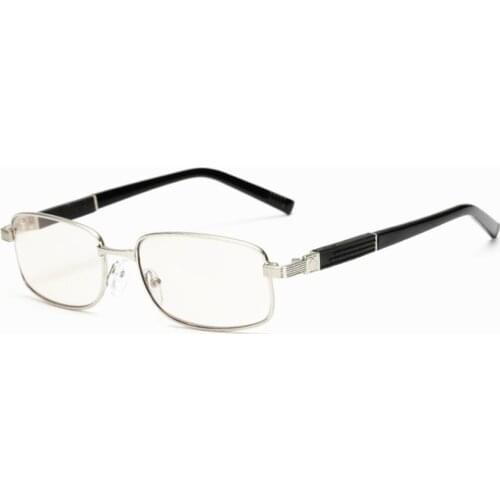 New Design Photochromic Reading Glasses Men Full Frame Metal Presbyopia Eyeglasses Sunglasses Discoloration with Diopters