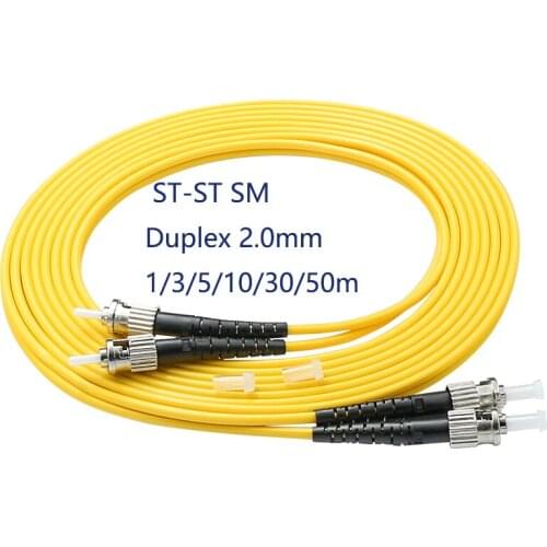 Fiber Optic Patch Cable ST/UPC-ST/UPC Singlemode Duplex Fiber 2.0mm 3.0mm PVC Fiber optic jumper