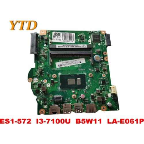 Original for ACER ES1-572 Laptop motherboard ES1-572 I3-7100U B5W11 LA-E061P tested good free shipping1