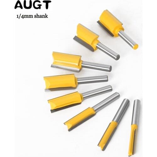 1/4 Inch Shank Straight Router Bit Single Double Flute Wood Milling Cutters Tungsten Carbide Router Bits Woodworking Tool Set