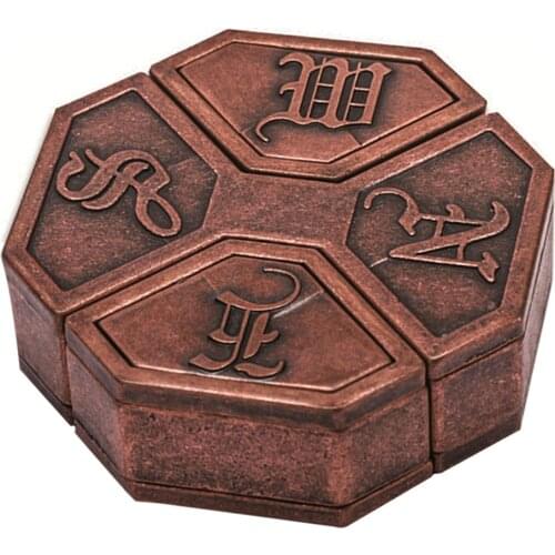 Educational Toy Vintage Metal Gift IQ EQ Training Classroom Box Lock Brain Teaser Funny Magic Mind Children Game Intelligence