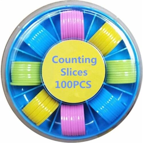 100Pcs Counters Counting Chips Plastic Markers 25 mm Mixed Colors for Bingo Chips Game Tokens with Storage Box