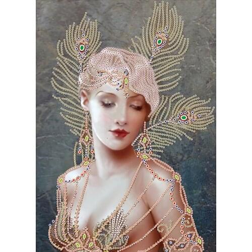 Sexy Beauty Diamond Embroidery Mosaic Kit 5D DIY Part Drill Special-Shaped Diamond Painting Home Decor for Bead Art Wall Gifts