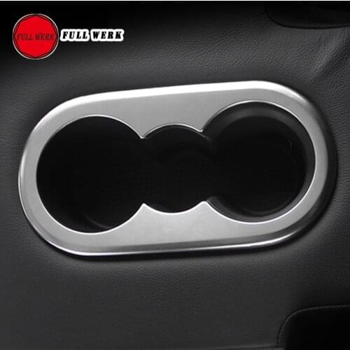 SS Car Styling Rear Seat Cup Holder Frame Cover Decoration Trim Sticker for VW Volkswagen Touareg 2019 Car Interior Accessories