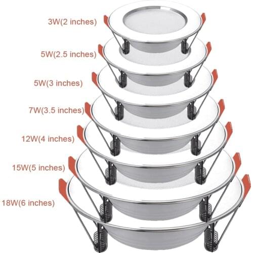 Free Shipping LED Downlight Dimmable SMD5730 3W 5W 7W 12W 15W 18W LED Ceiling Downlight Light Cold Warm white Lamp Spot Light