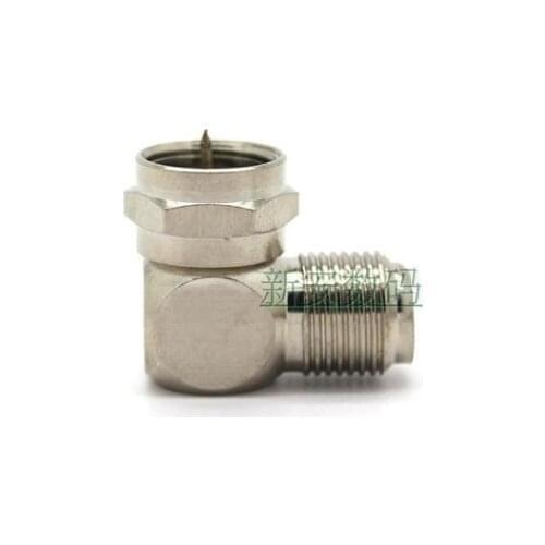 TV Antenna Cable Connector F-Type Male to Female Right Angle Adapter 90 degree F