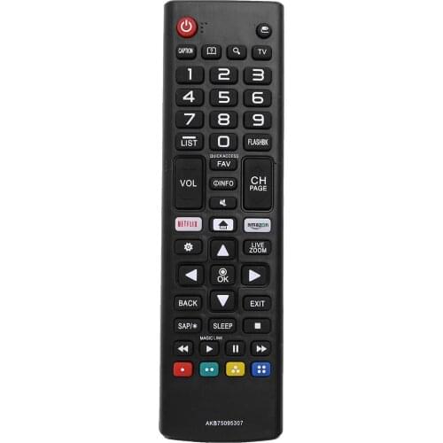 Replacement Universal TV Remote Control AKB75095307/5303 433MHz Learning Remote Control for LG 55LJ550M 32LJ550B Netflix