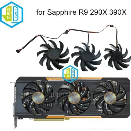 85MM GPU graphics card fan For Sapphire R9-290X R9 390 390X 8G D5 Tri-X FDC10H12S9-C Video Card replacement 12 v 4 pin fan new
