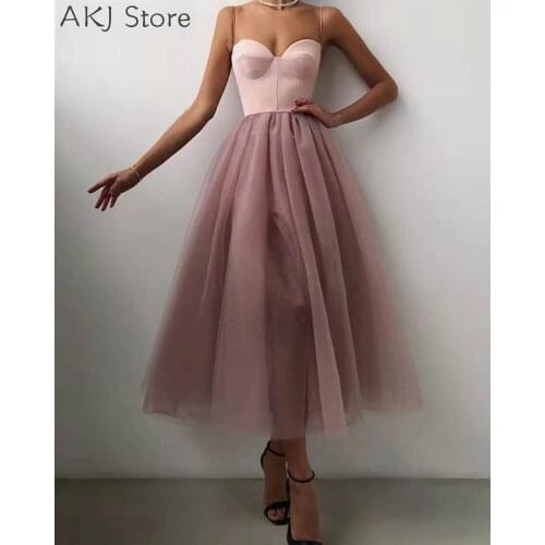 Women Sexy Spaghetti Strap Plain Sheer Mesh Party Dress A Line Midi Dress