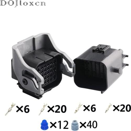 26 Pin Tyco Auto Wiring Harness Connector Complex Plug Cable Waterproof Balck Male Female Socket 1897013-2/1897009-2