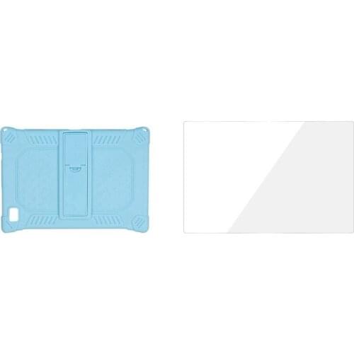 1 Pcs Case Cover Silicone Case & 1 Pcs Screen Protector for Teclast P20HD Tablet 10.1 Inch