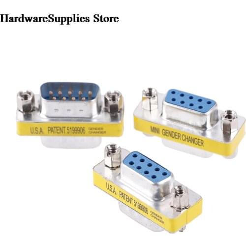 1Pc DB9 D-Sub 9/25pin Connectors Mini Gender Changer Adapter RS232 Serial Connectors