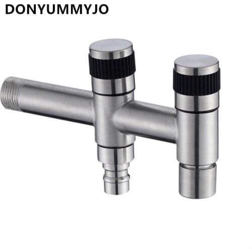 1pc Bibcocks 304 Stainless Steel Multi-function Washing Machine Faucet Single Cold Faucet Quick Into The Wall Pool Small Spout
