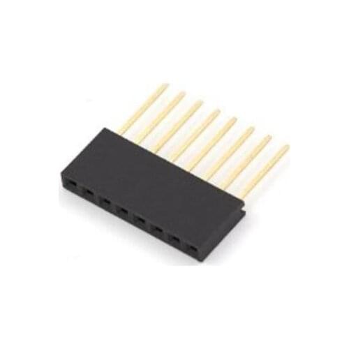 10pcs 8 Pin Single Row Stackable Shield Female Header 2.54mm Pitch for Arduino
