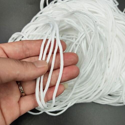 3mm Mask Elastic Rubber Band Mask Ear Hanging Rope Round Elastic Band DIY Craft Sewing Garment Accessories