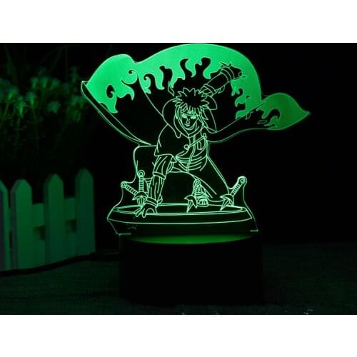 41 Styles 3D Lamp Anime Naruto Sasuke Ltachi Hyuuga Hinata Figure Narutoed Teen Room Decoration Panel Light Manga Decor Model To