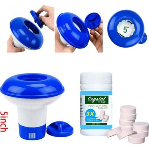 5in Swimming Pool Cleaning Floating Chemical Chlorine Dispenser Automatic Dosing with Tablets Water Disinfection Purifier New