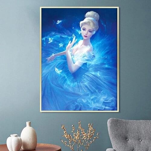 5D Diy Diamond Embroidery Princess Beautiful Girl Diamond Painting Rhinestone Cross Stitch Kit Mosaic Picture Handmade Crafts