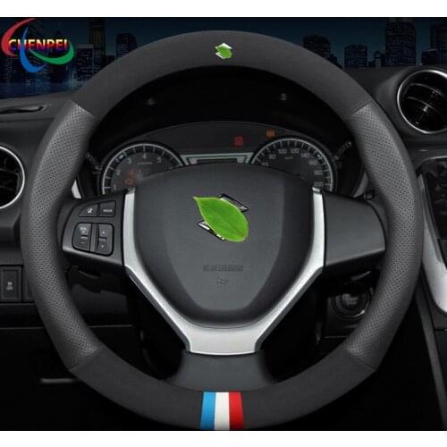 Car Steering Wheel Cover For Suzuki Swift Vitara Jimny Ertiga SX4 Alto Ciaz Dzire APV S-Cross XL7 Ignis Car Interior Accessories
