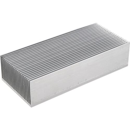 Aluminum Heat Radiator Heatsink Cooling Fin 150x69x37mm Silver Tone