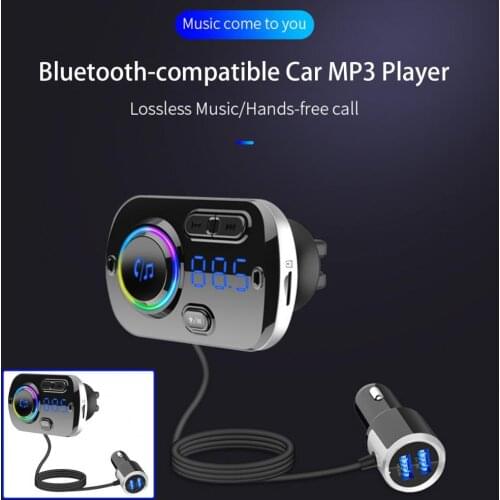 BC49BQ Bluetooth-compatible MP3 Widely Support TF Card 3A QC3.0 Bluetooth-compatible 4.2 Player Charger FM Modulator for Auto