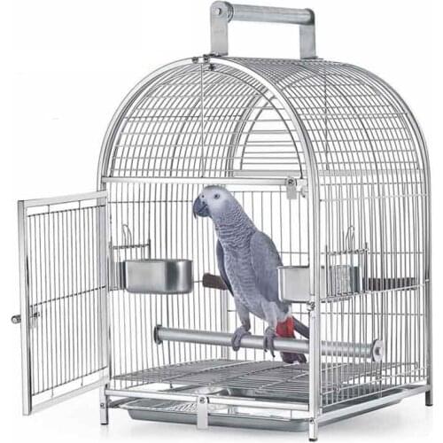 Large Stainless Steel Bird Cage Tray Metal Breeding Rectangle Bird Cage Houses Outdoor Jaula Pajaro Grande Pet Supplies DL60NL