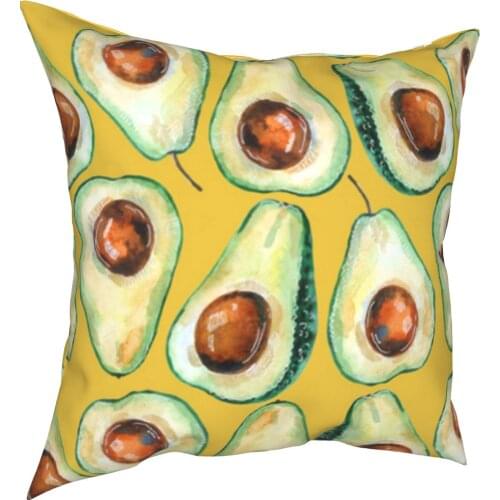 Avocado Art Tropical Fruit Pillowcase Printing Polyester Cushion Cover Gift Throw Pillow Case Cover Sofa Drop Shipping 40*40cm