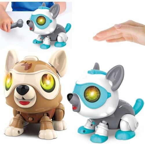 DIY Puppy Interactive Smart Robot Dog Robotic Toy Intelligent Talking Robot Dog Electronic Pet for Kids Girls Boys Electric Gift