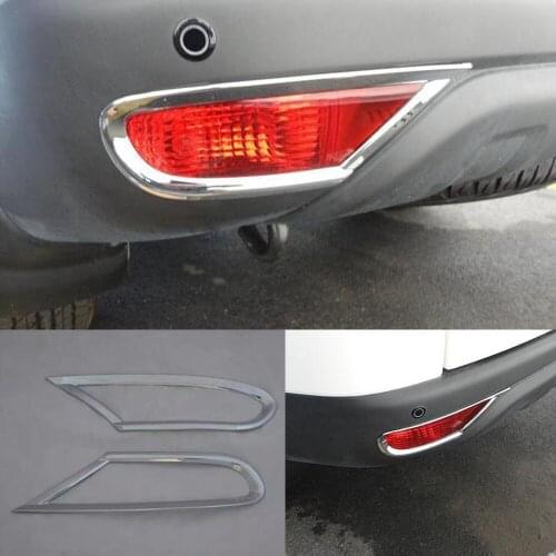 For Mitsubishi Pajero 2013-2016 Car Rear Fog Light Lamp Frame Trim Exterior Auto Styling Molding 2pcs