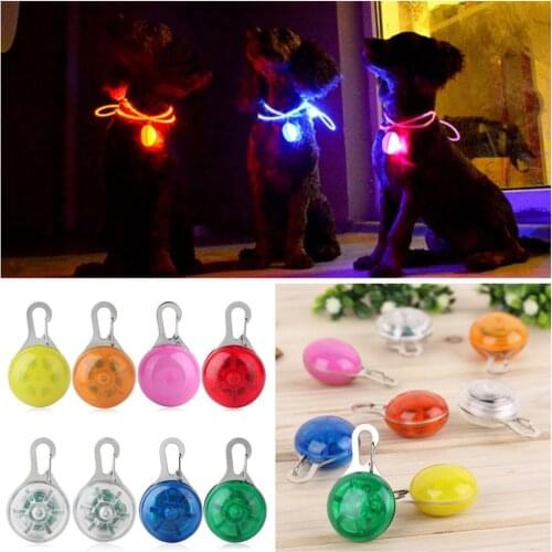 Hot LED Flashlight Dog Cat Collar Glowing Pendant Night Safety Pet Leads Necklace Luminous Bright Decoration Collars For Dogs