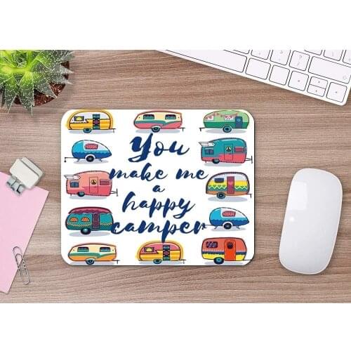 Dinosaur Gaming Mouse Pad Red Sad Dino If You are Happy You Know It Letter Decorative Mousepad Rubber Base Home Decor