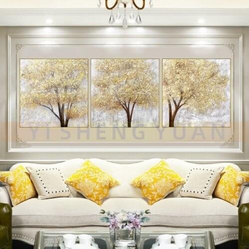 Modern Hand Painted Abstract Canvas Paintings Tree Oil painting On Canvas Wall art Pictures For Living Room Home Decoration
