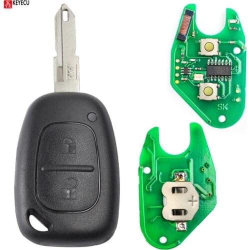 KEYECU 2 B Remote Key Fob PCF7946AT for Renault Master Trafic Vauxhall Movano TRAFFIC