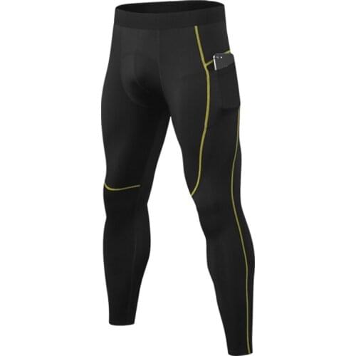 Pocket Compression Pants Men Sport Running Tights Sportswear Yoga Pants Men Soccer Training Compression Tights Leggings Pockets