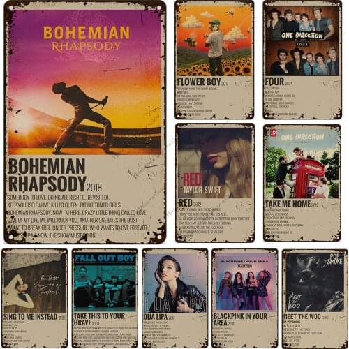 Music Band Metal Retro Poster Singer Metal Tin Sign Home Man Cave Metal Plaque Industrial Decor Club Garage Wall Metal Signs