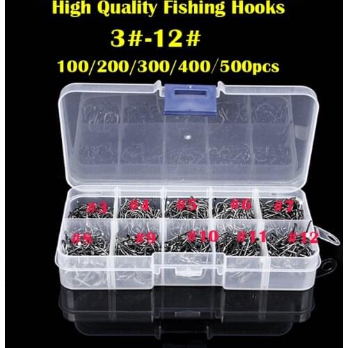 Fishing Hooks Set Carbon Steel Single Circle Fishing Hook Fly Fishing Jip Barbed Carp Hooks Sea Tackle Accessories