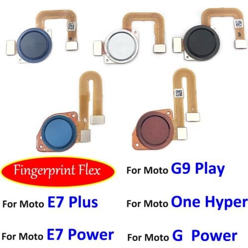 New For Moto G9 Play One Hyper G Power E7 Plus Home Button FingerPrint Touch ID Sensor Flex Cable Ribbon Replacement Parts