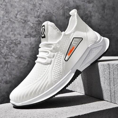 2021 summer new mens sports shoes trend casual shoes male students' breathable running small white shoes versatile mens shoes