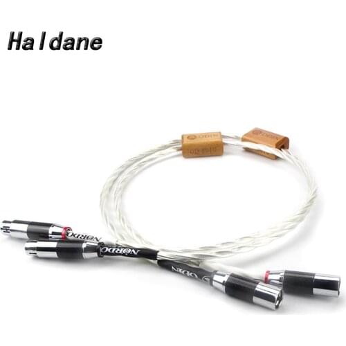 Haldane Pair HIFI Odin Interconnects Rhodium Plated Carbon Fiber XLR Balanced Female to Male Cable Hi-End Audio Audiophile Cable