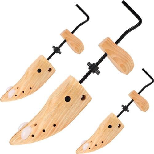 Unise 1 Pcs Shoe Stretcher Wooden Shoes Tree Shaper Rack,Wood Adjustable Flats Pumps Boots Expander Trees Size S/M/L Shields